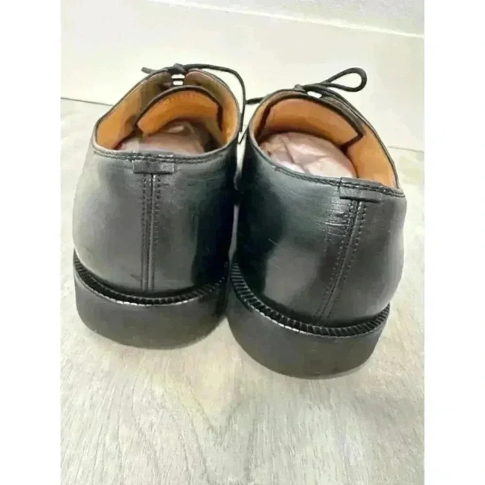 Burberry London Mens Black Leather Cap Toe Derby Dress Shoes Size 6.5
